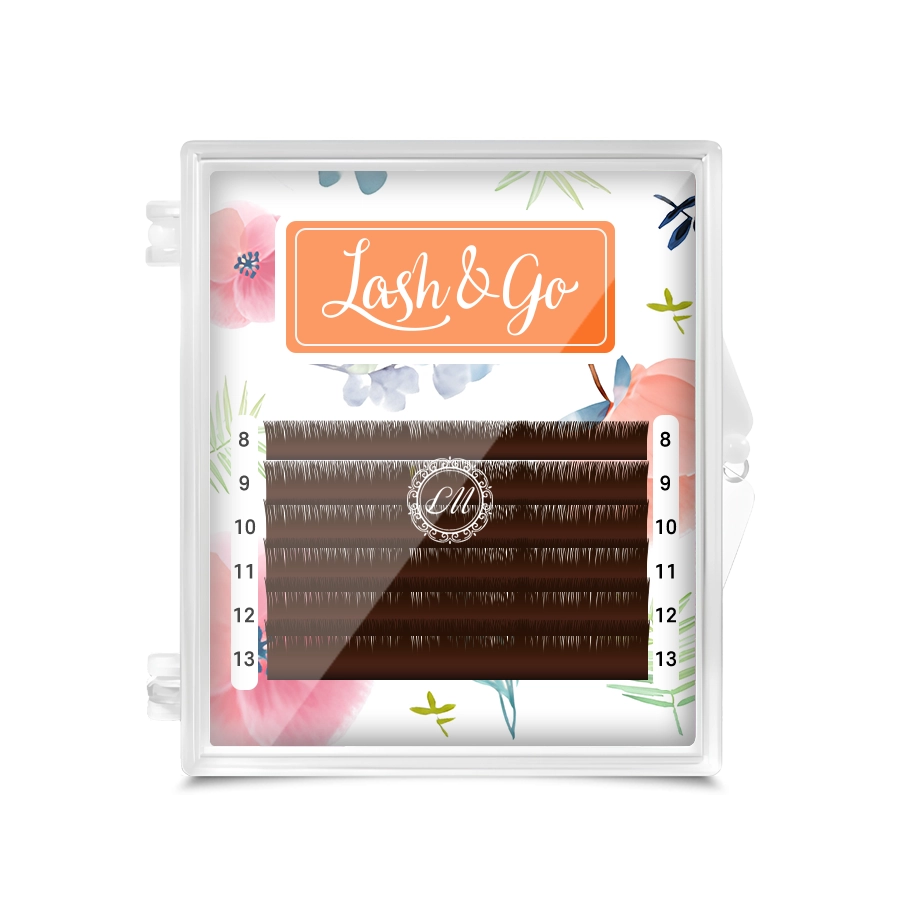 Ресницы Lash&Go Латте D 0.10 8-13 мм, 6 линий коричневые