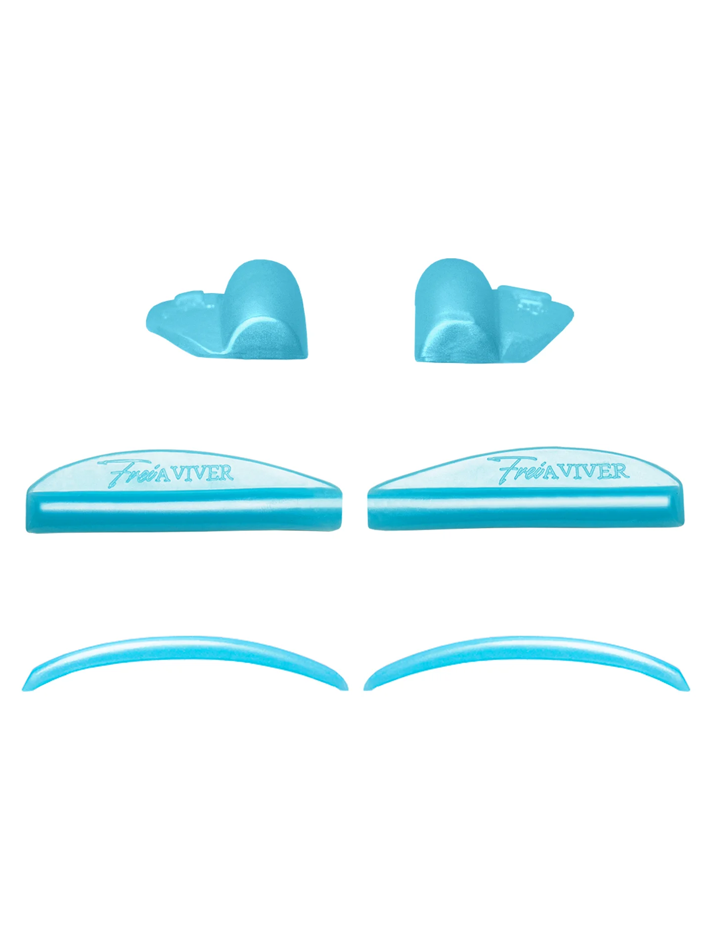 FreiAVIVER Набор силиконовых валиков с округлым эффектом глянцевые, 4 пары Голубой