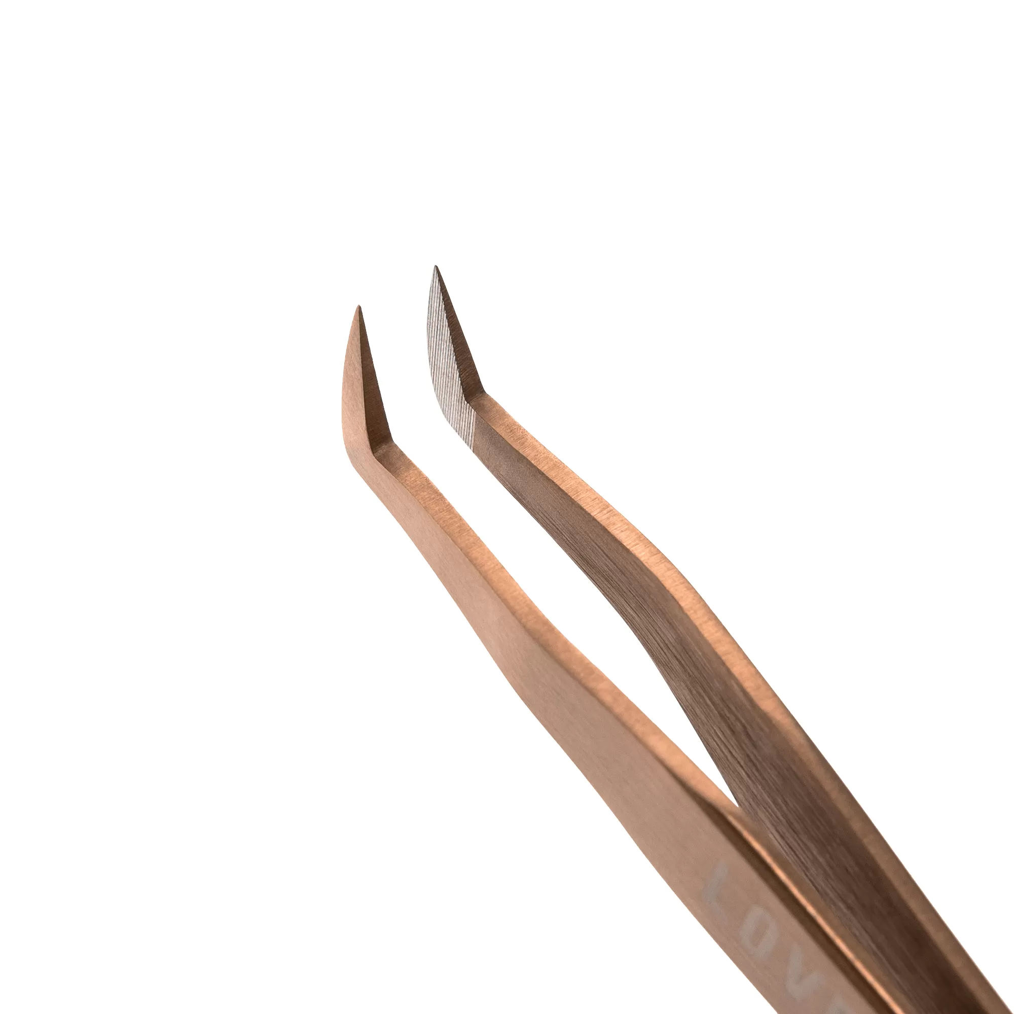 Пинцет для наращивания ресниц Lovely NanoFiber, серия Grace Elegante Bronze, тип Круглый сапожок