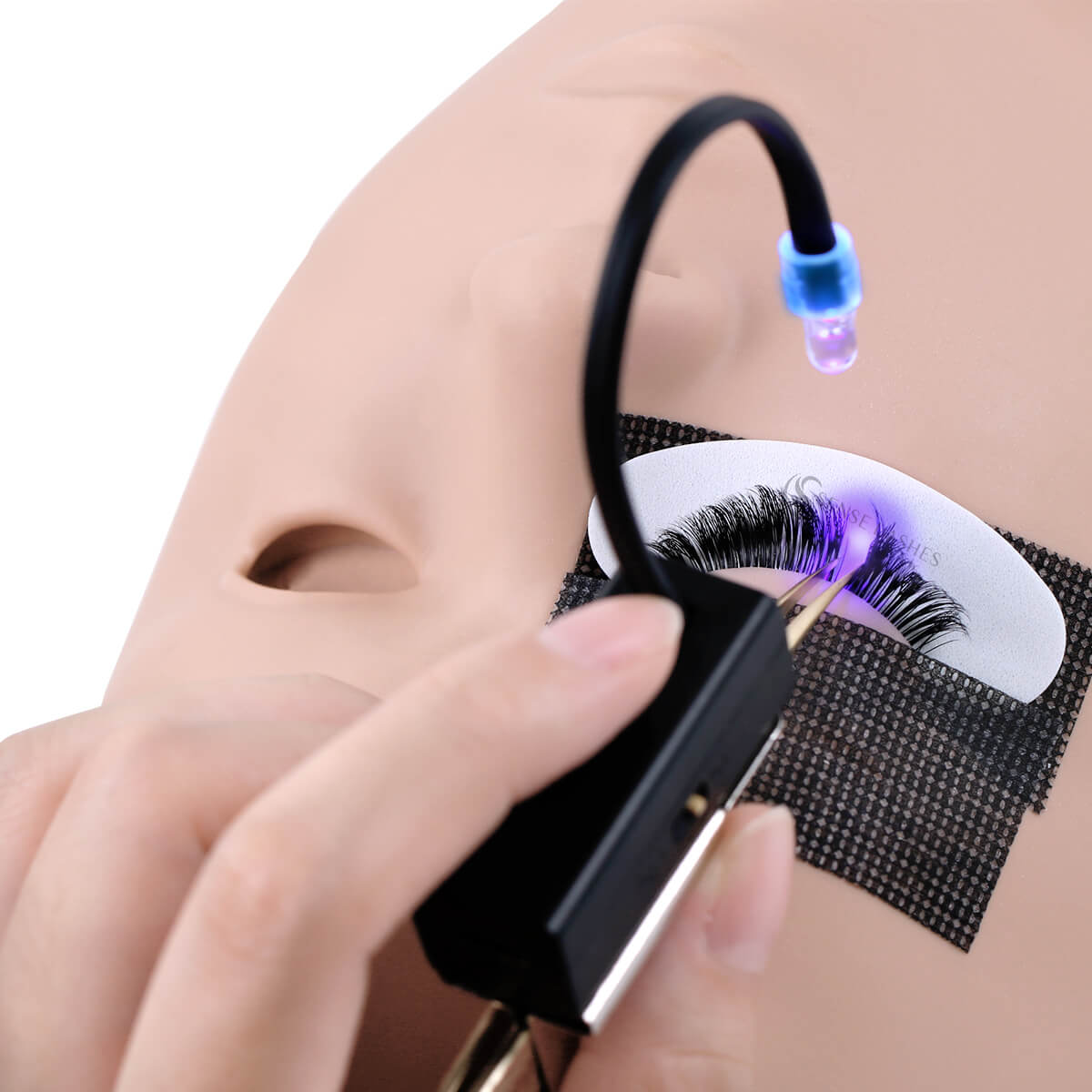 LED насадка на пинцет для наращивания ресниц