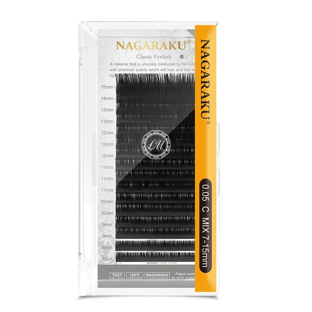 Nagaraku Ресницы черные - 16 линий, MIX