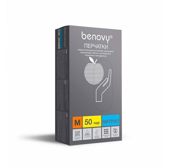 Перчатки нитриловые неопудренные (100 шт)