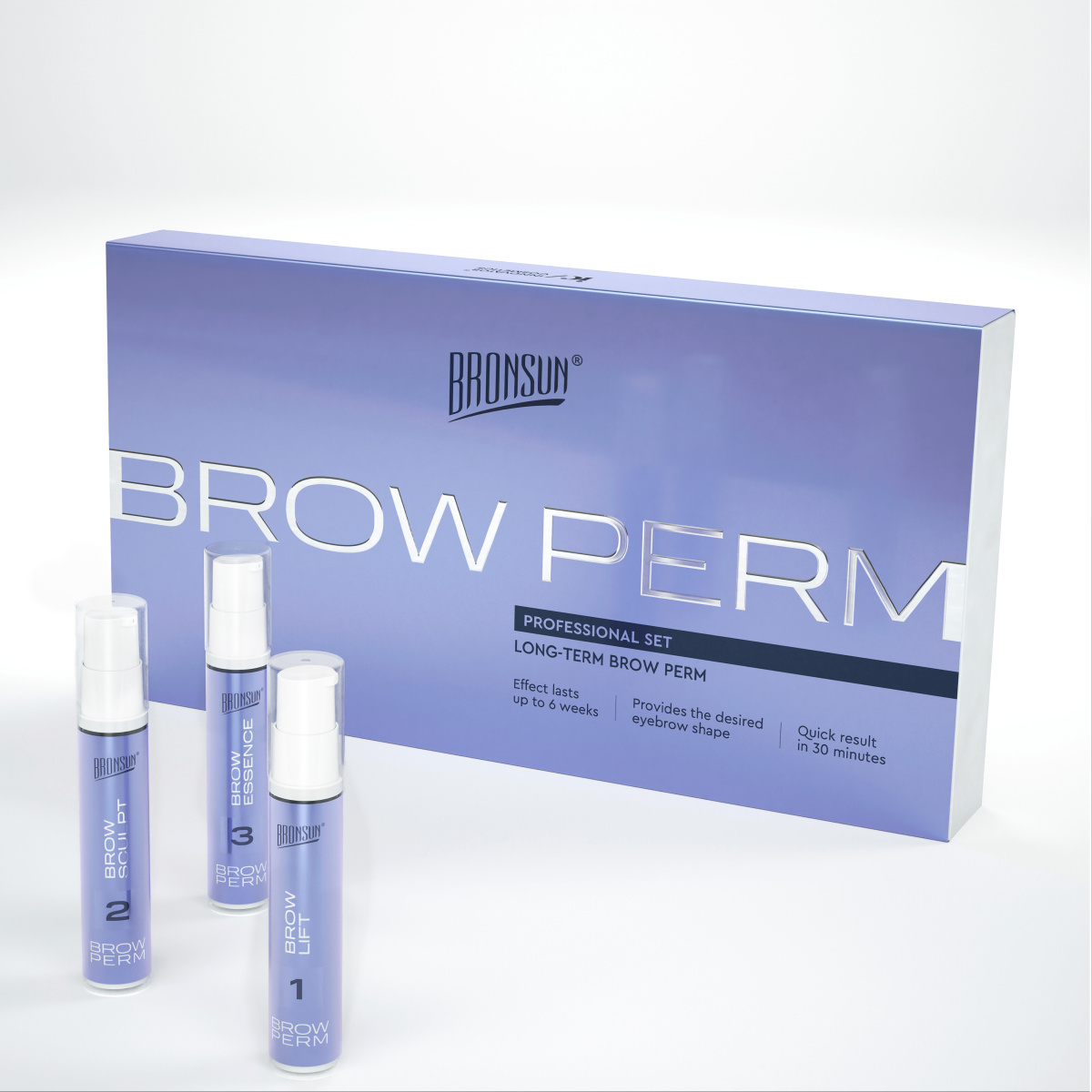 Bronsun Набор для долговременной укладки бровей BROW PERM