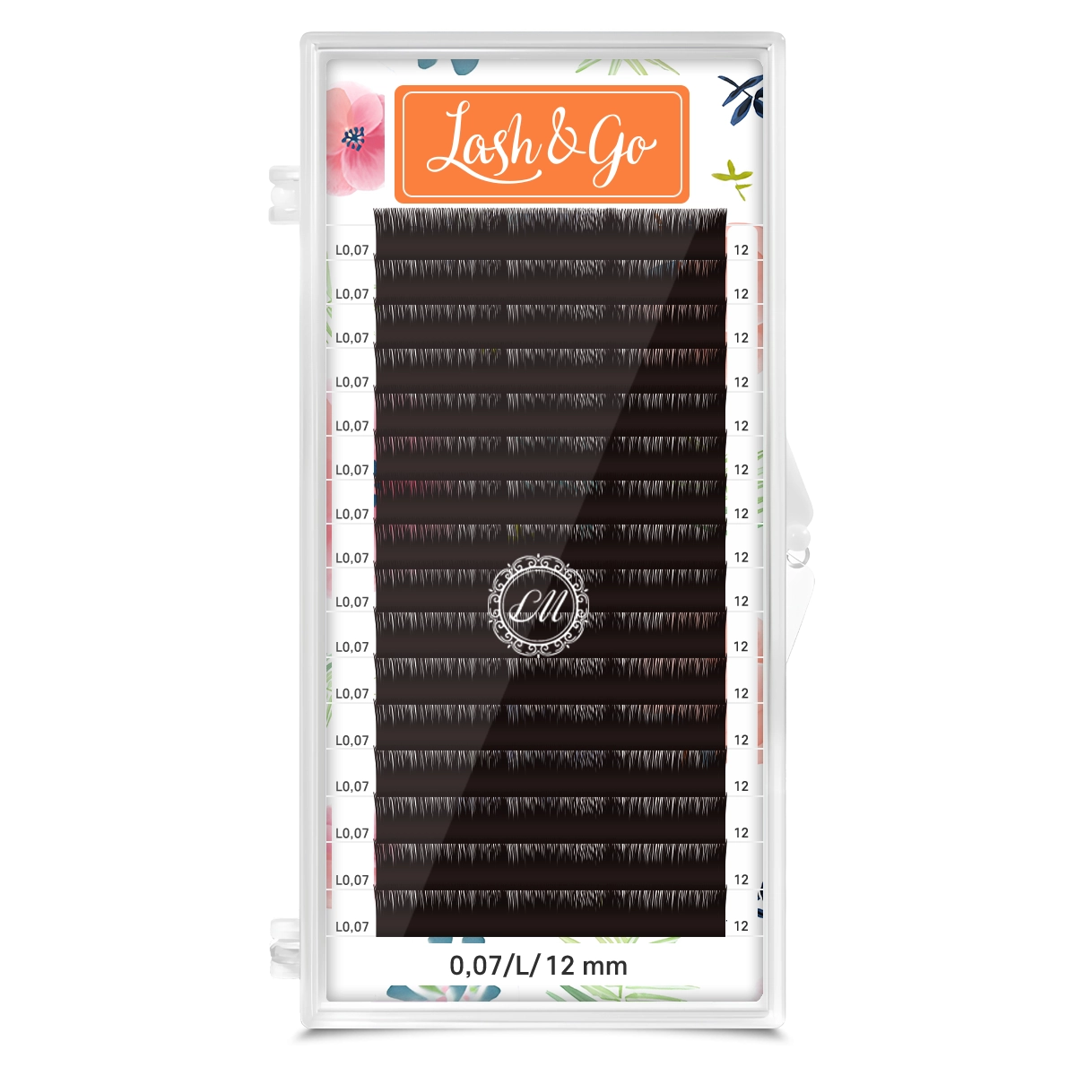 Ресницы Lash&Go Эспрессо L 0.07 12 мм, 16 линий коричневые