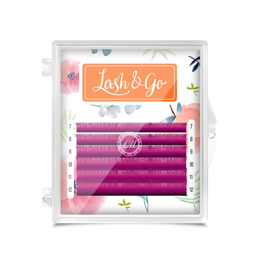 Lash&Go Ресницы Розовые - 6 линий, MIX