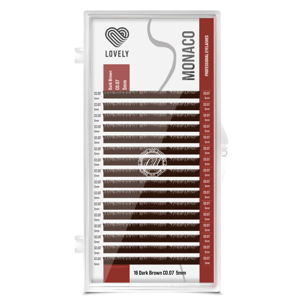 Lovely Ресницы темно-коричневые Monaco - 16 линий