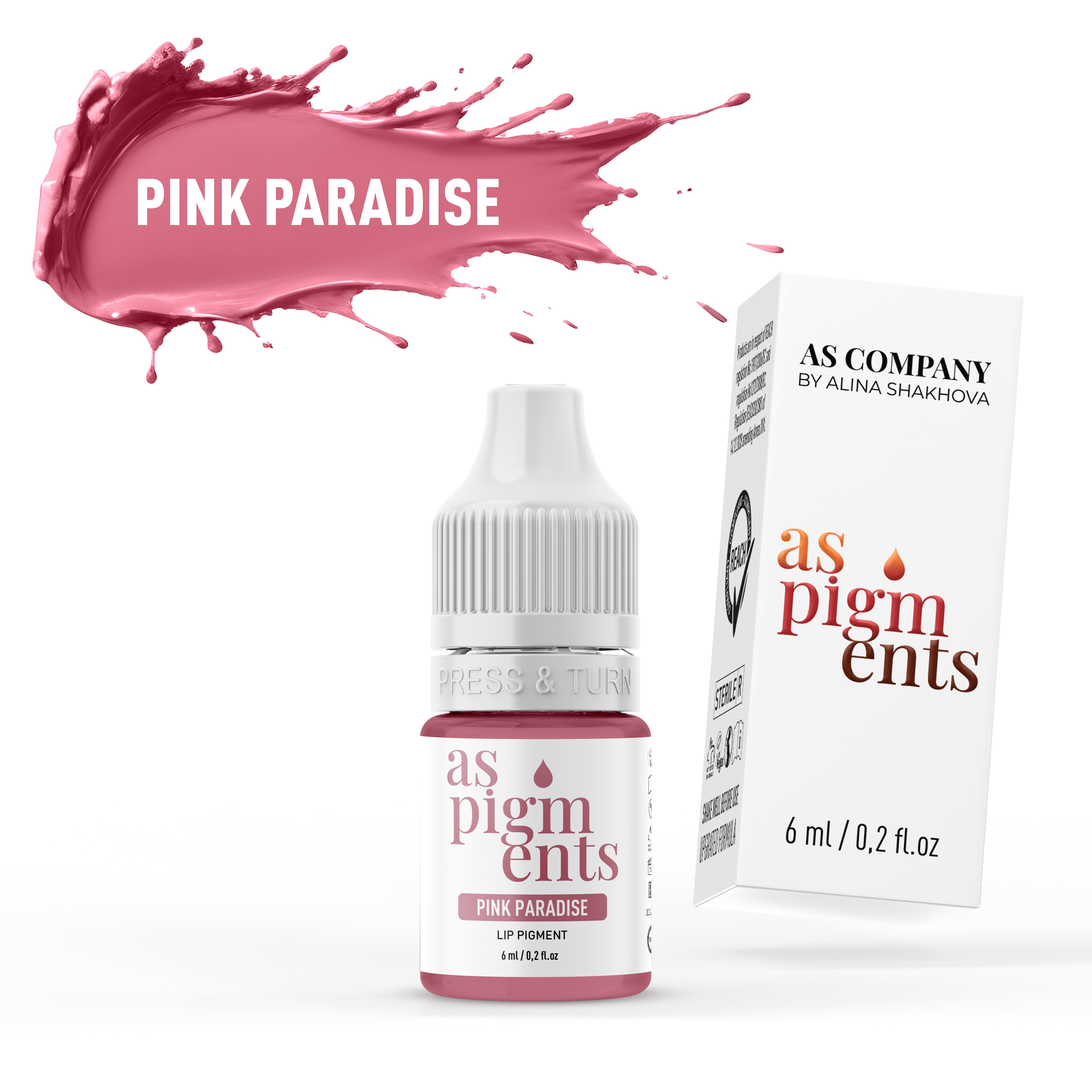 AS Company пигмент для губ Pink paradise (Розовый рай), 6 мл