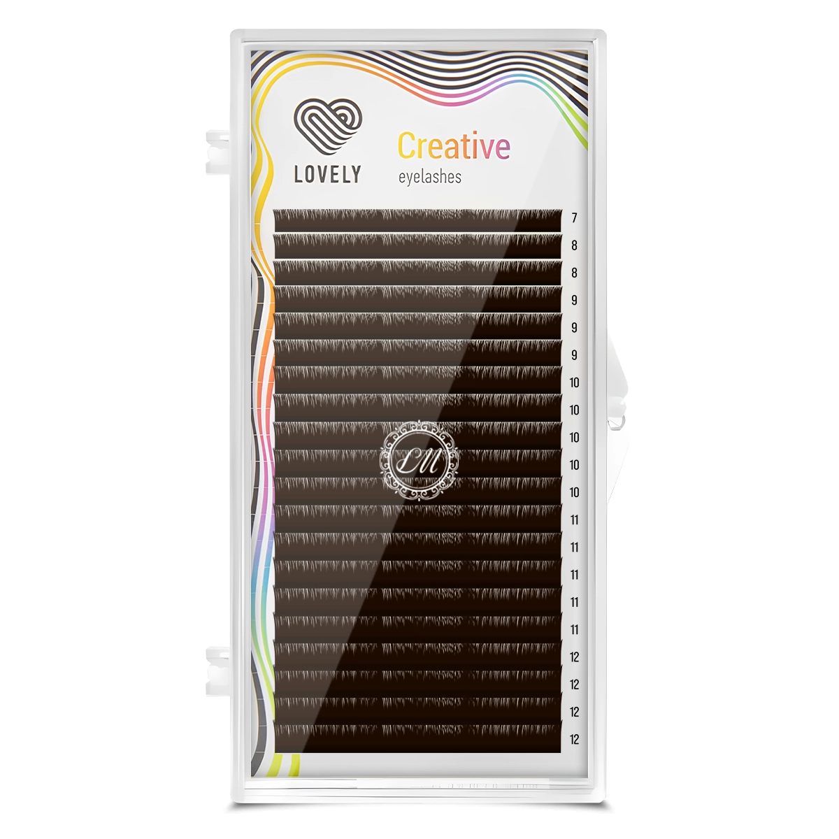 Lovely Ресницы темный шоколад - 20 линий, MIX