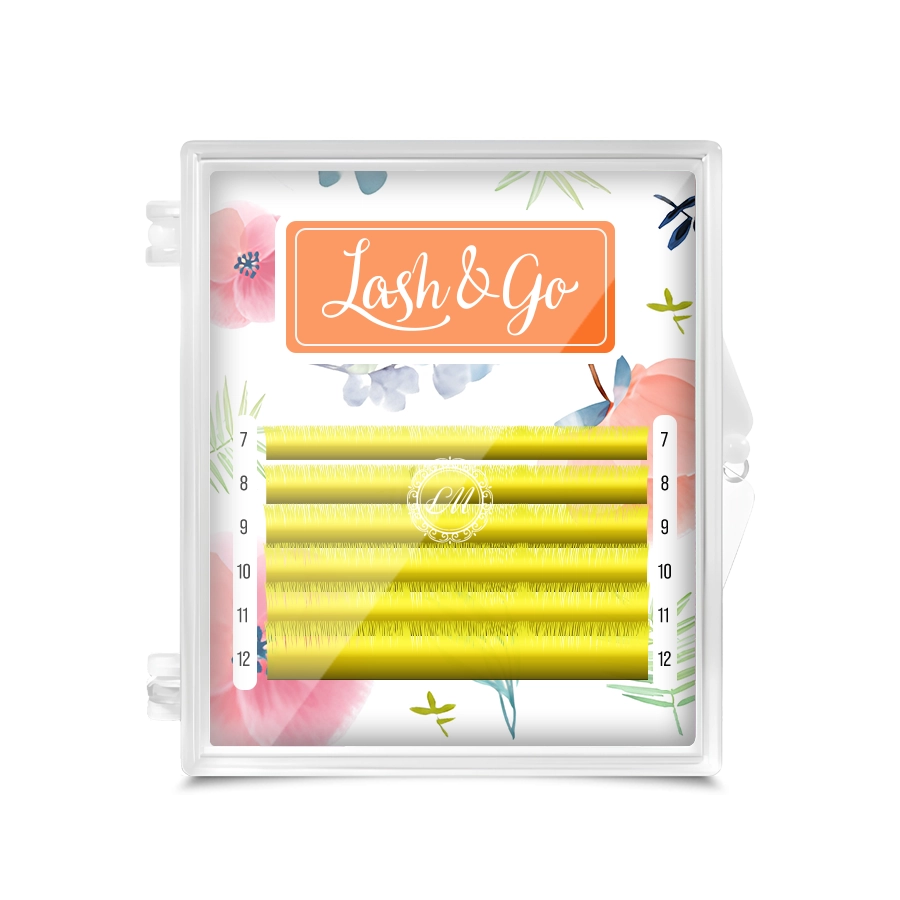 Lash&Go Ресницы Жёлтые - 6 линий, MIX