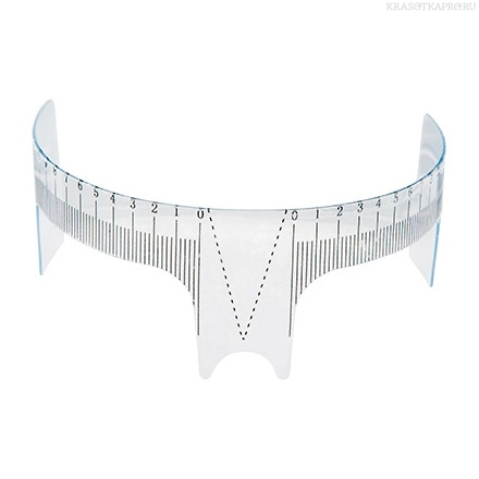 Innovator Cosmetics Линейка-трафарет для подбора формы бровей W