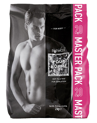Italwax Воск горячий (пленочный) POUR HOMME, гранулы, 2 кг