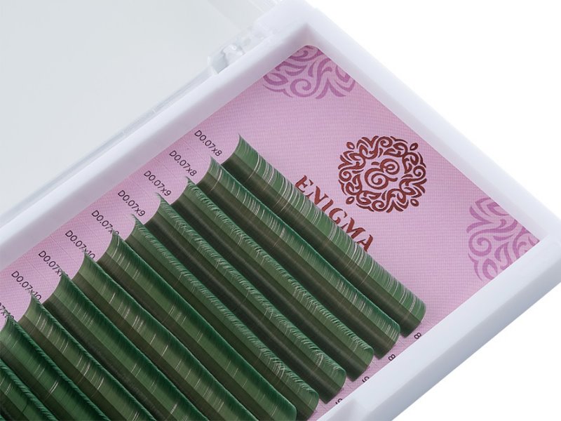 Enigma Ресницы Green - 6 линий, MIX