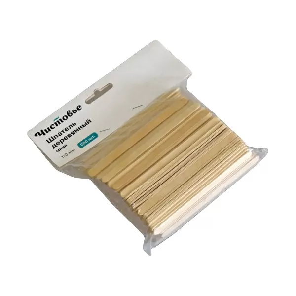 Чистовье Шпатель деревянный, 250 шт в упаковке