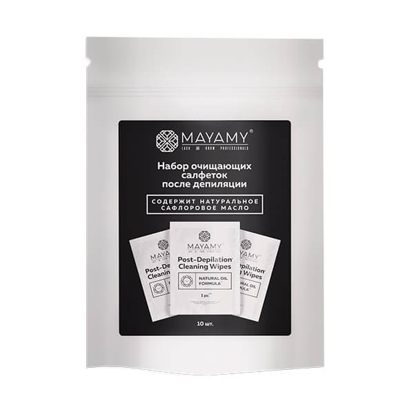 Innovator Cosmetics Набор очищающих салфеток после депиляции бровей Mayamy, 10 шт