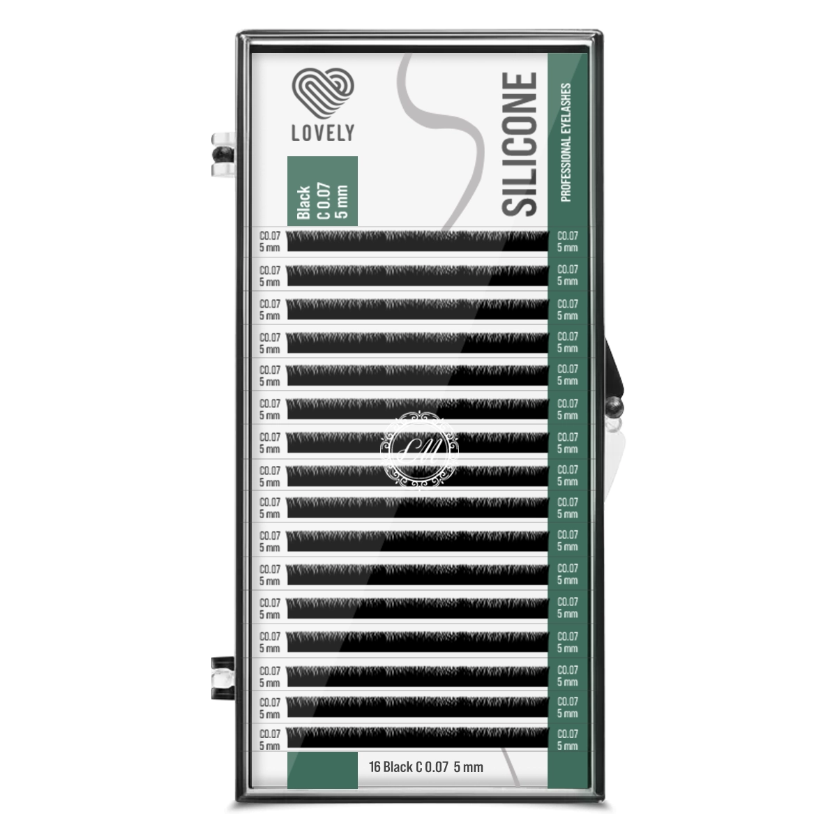 Lovely Ресницы черные Silicone - 16 линий