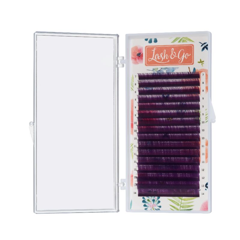 Lash&Go Ресницы Омбре Фиолетовые - 16 линий, MIX