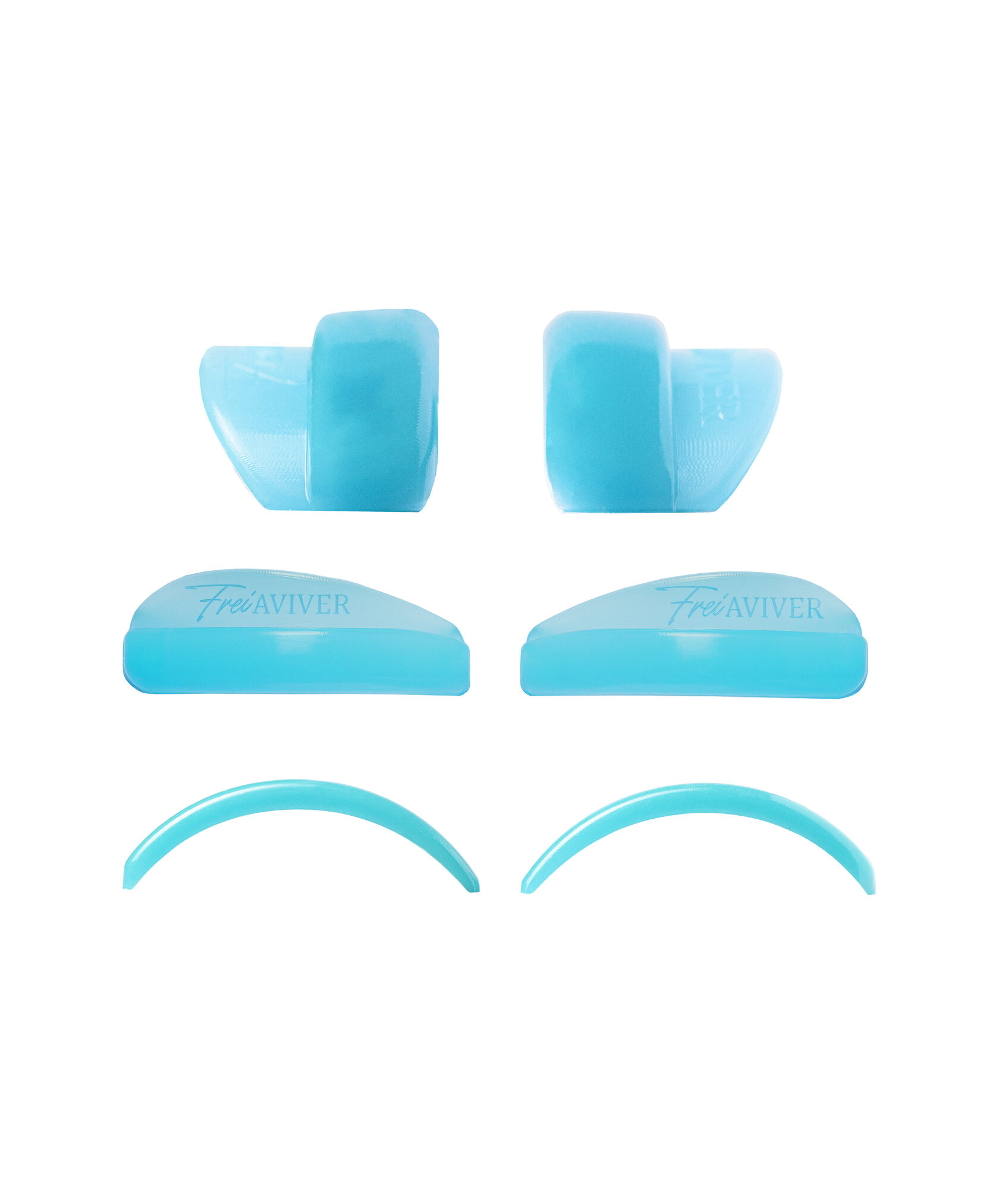 FreiAVIVER Набор силиконовых валиков с лифтинг-эффектом глянцевые, 4 пары Голубой