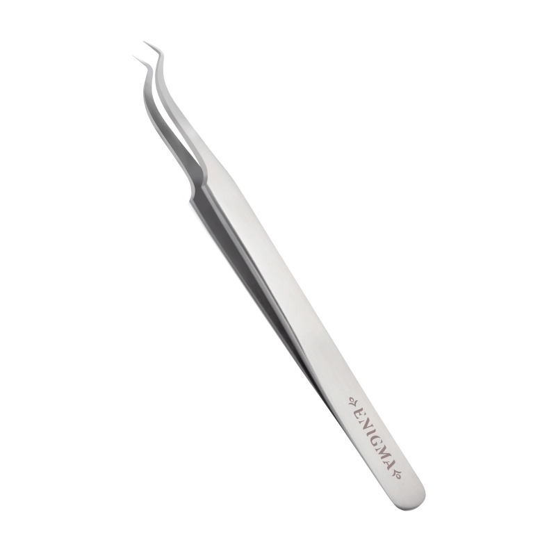 Enigma Пинцет Мини L изогнутый 90 гр. (цвет Metallic)