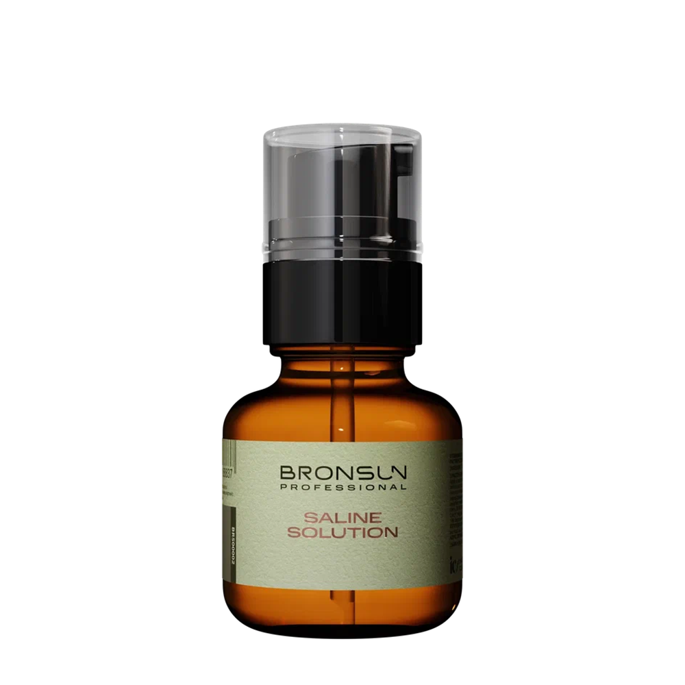 Bronsun Солевой раствор для обезжиривания ресниц и бровей, 50мл