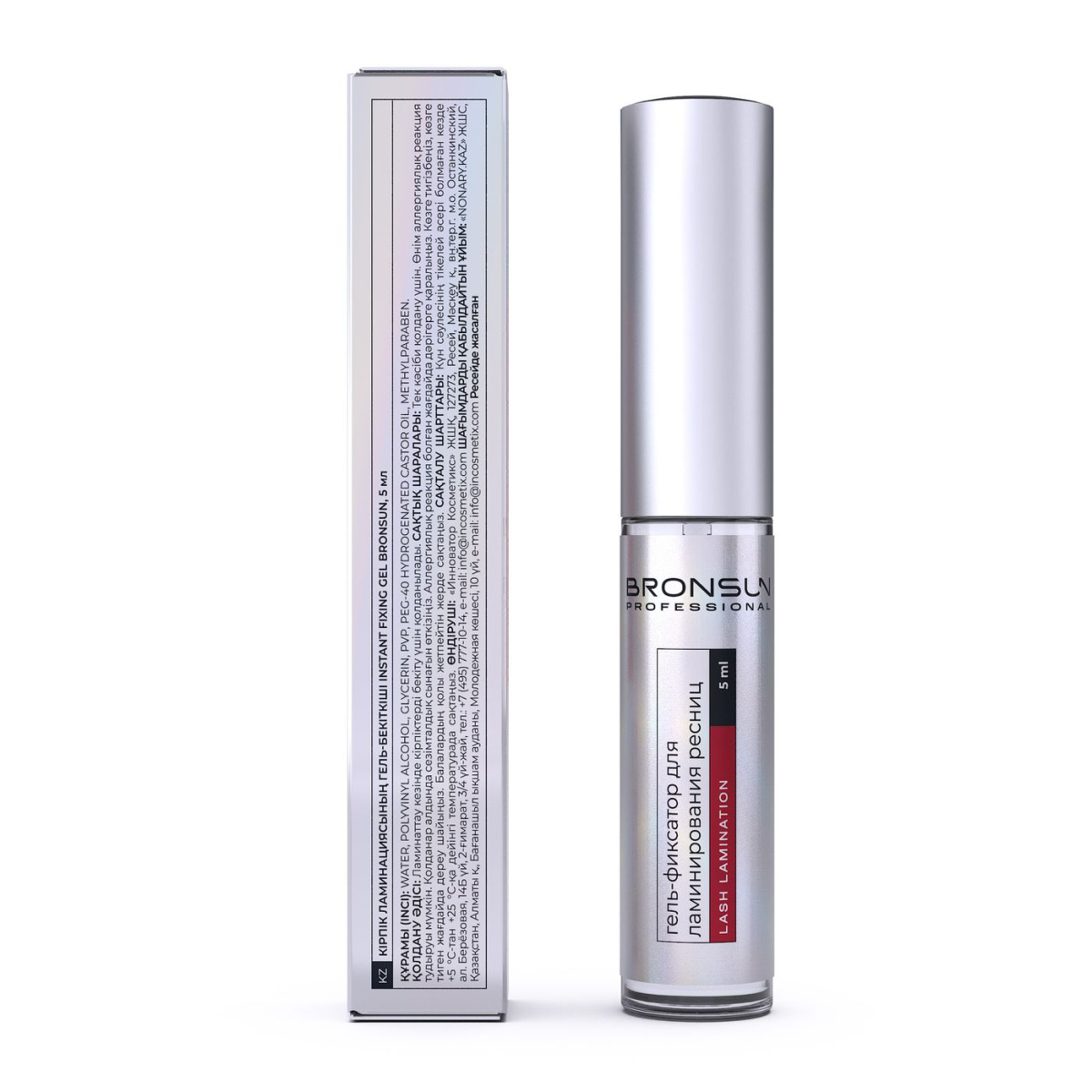 Bronsun Гель-фиксатор для ламинирования ресниц INSTANT FIXING GEL, 5 мл
