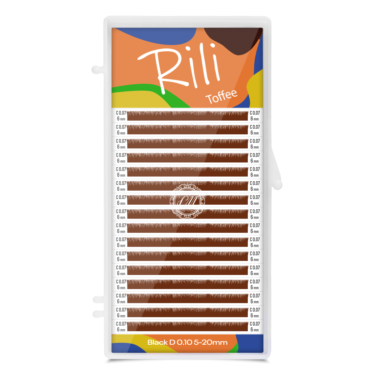 Rili Ресницы коричневые Toffee - 16 линий - MIX