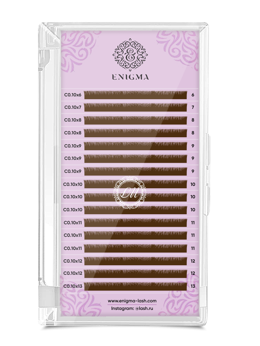 Enigma Ресницы Мокка - 16 линий, MIX