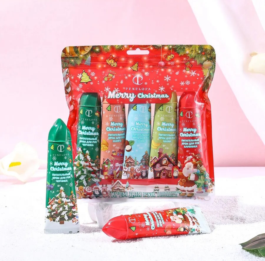Penelopa Подарочный Набор подарочных кремов для рук Merry Christmas, 5 шт