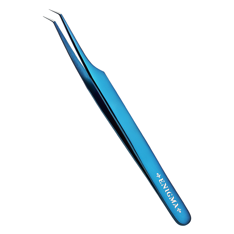 Enigma Пинцет Мини-L 45 гр. NEW с ручной заточкой extra sharp Синий металлик