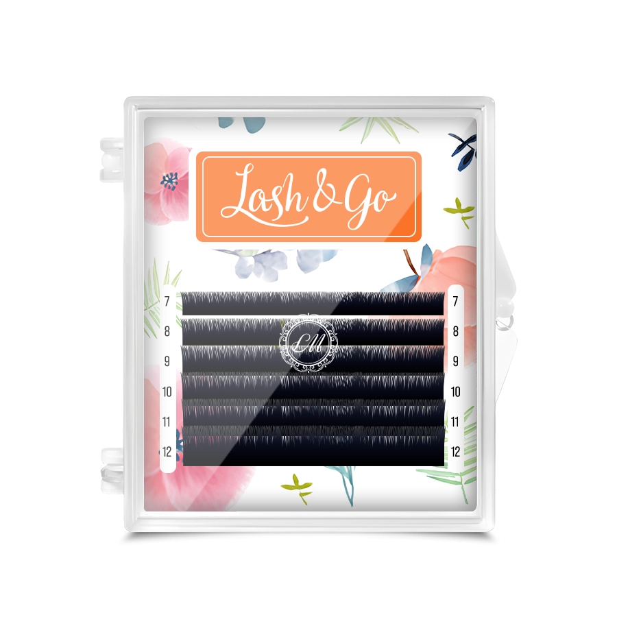 Lash&Go Ресницы Омбре Пепельные - 6 линий, MIX