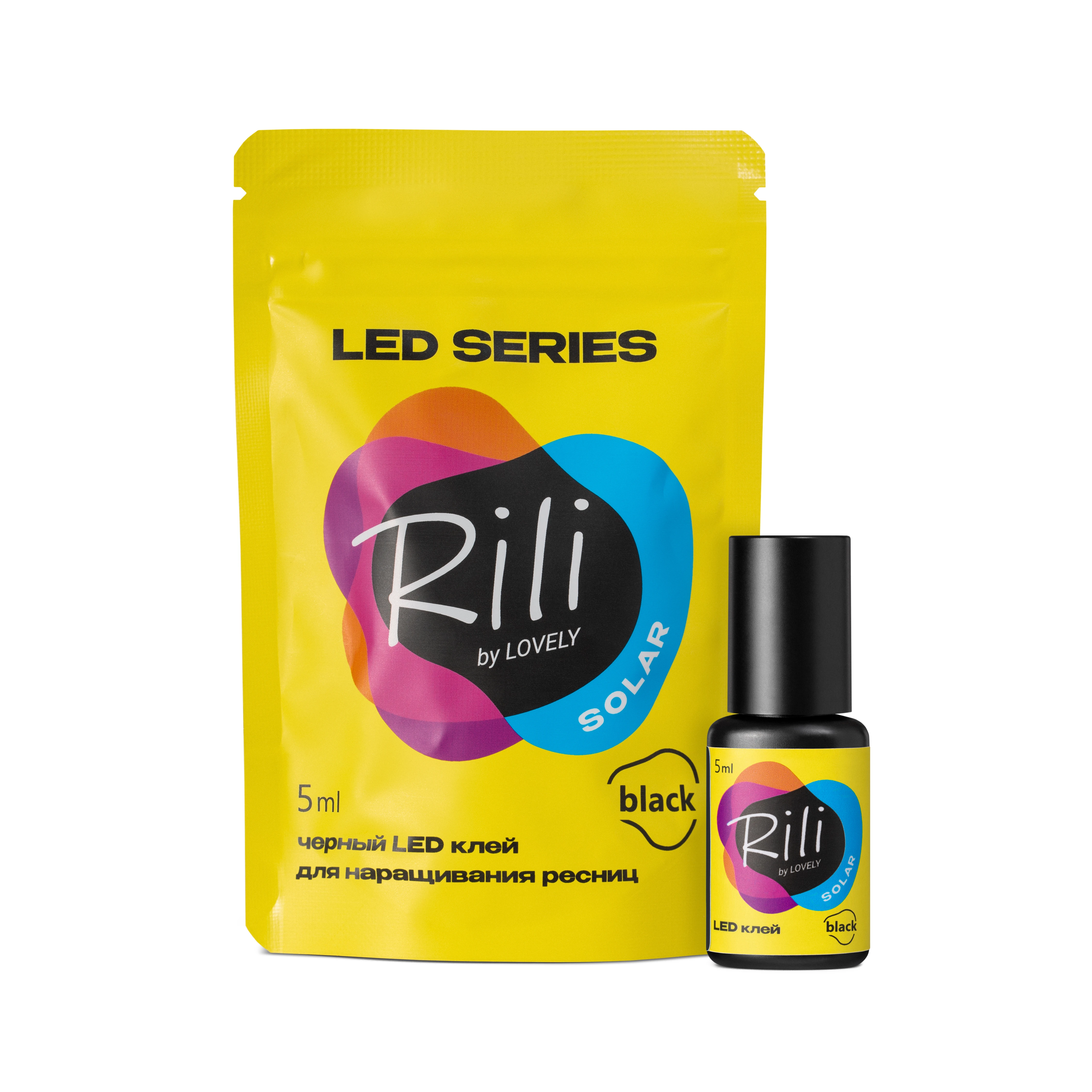 Клей Rili LED Solar Black черный, 5мл