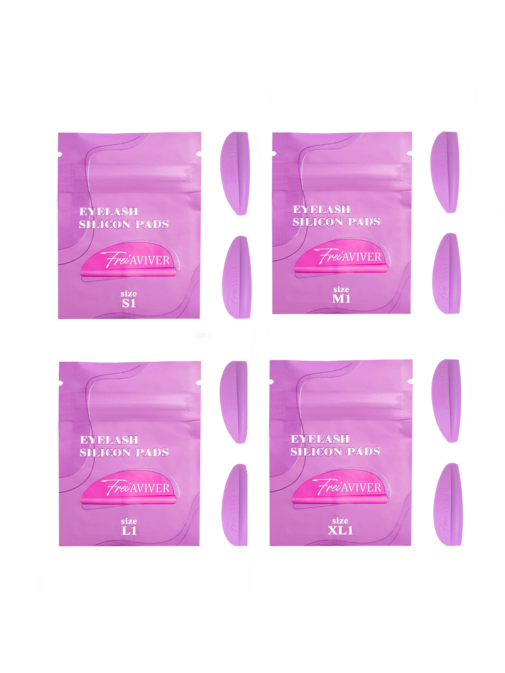 FreiAVIVER Набор силиконовых валиков с лифтинг-эффектом (матовые), 4 пары