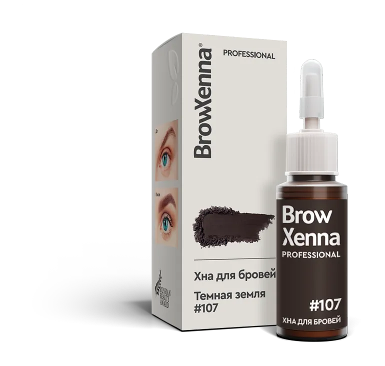 BrowXenna Хна для бровей #107, темная земля