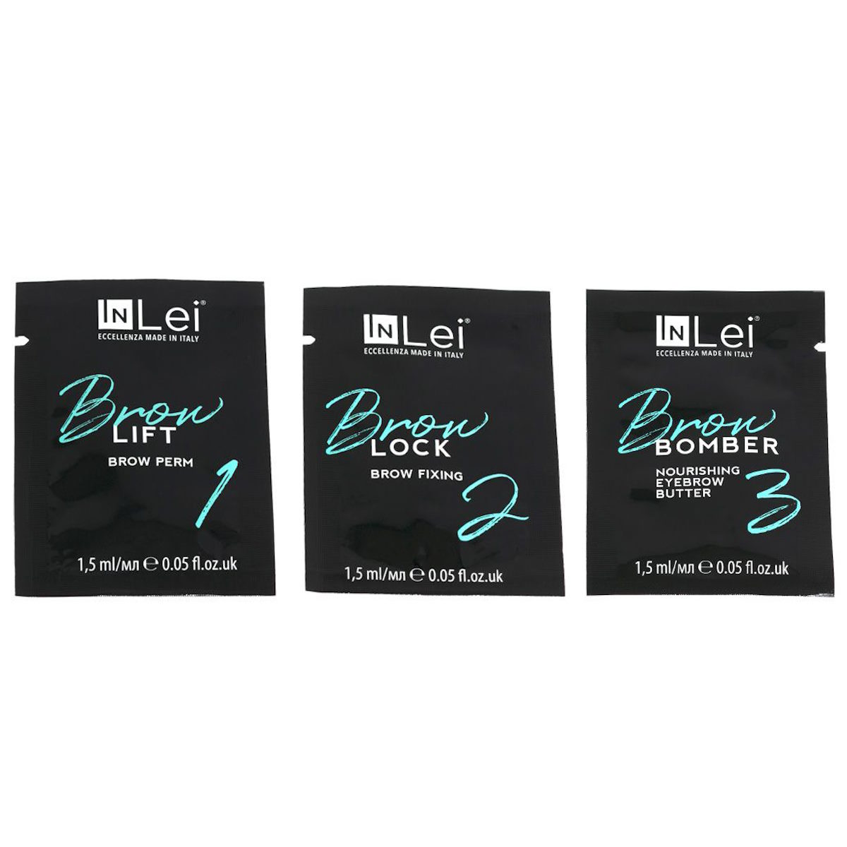 InLei Набор составов для ламинирования бровей, 3 саше по 1,5 мл