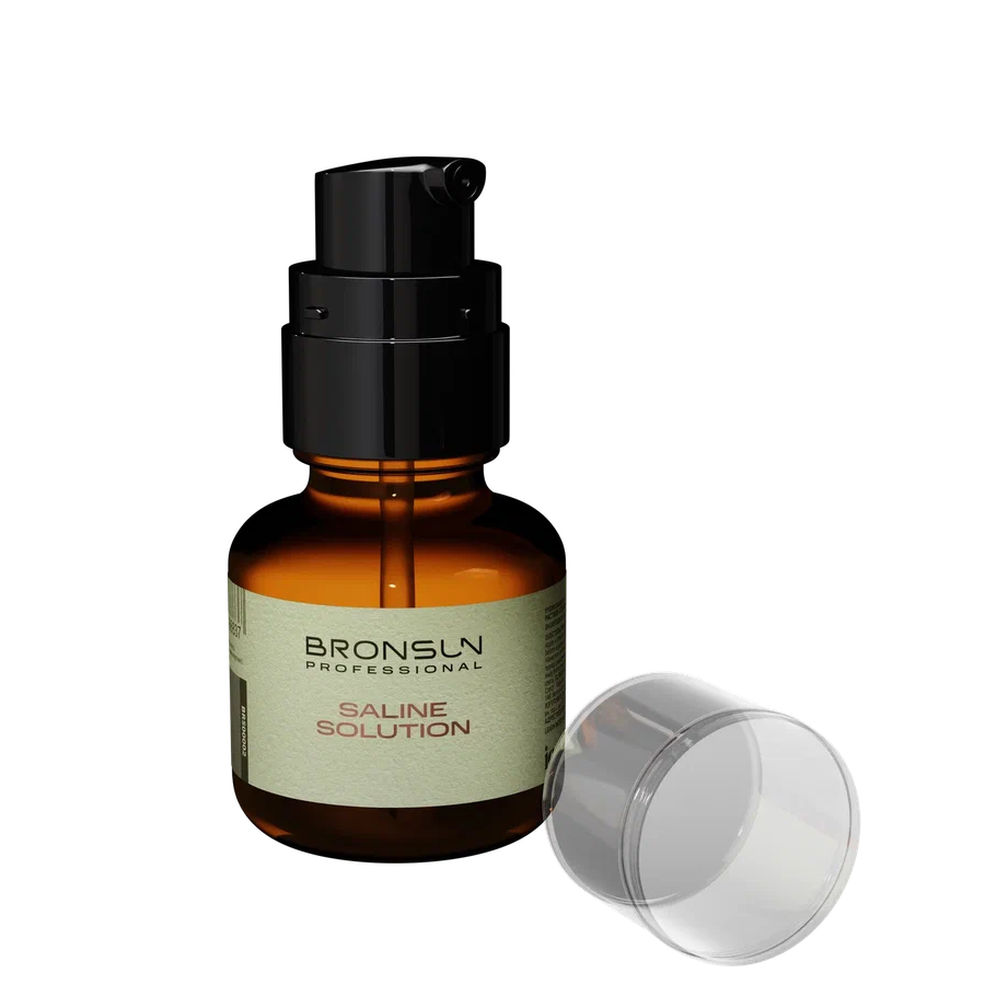Bronsun Солевой раствор для обезжиривания ресниц и бровей, 50мл