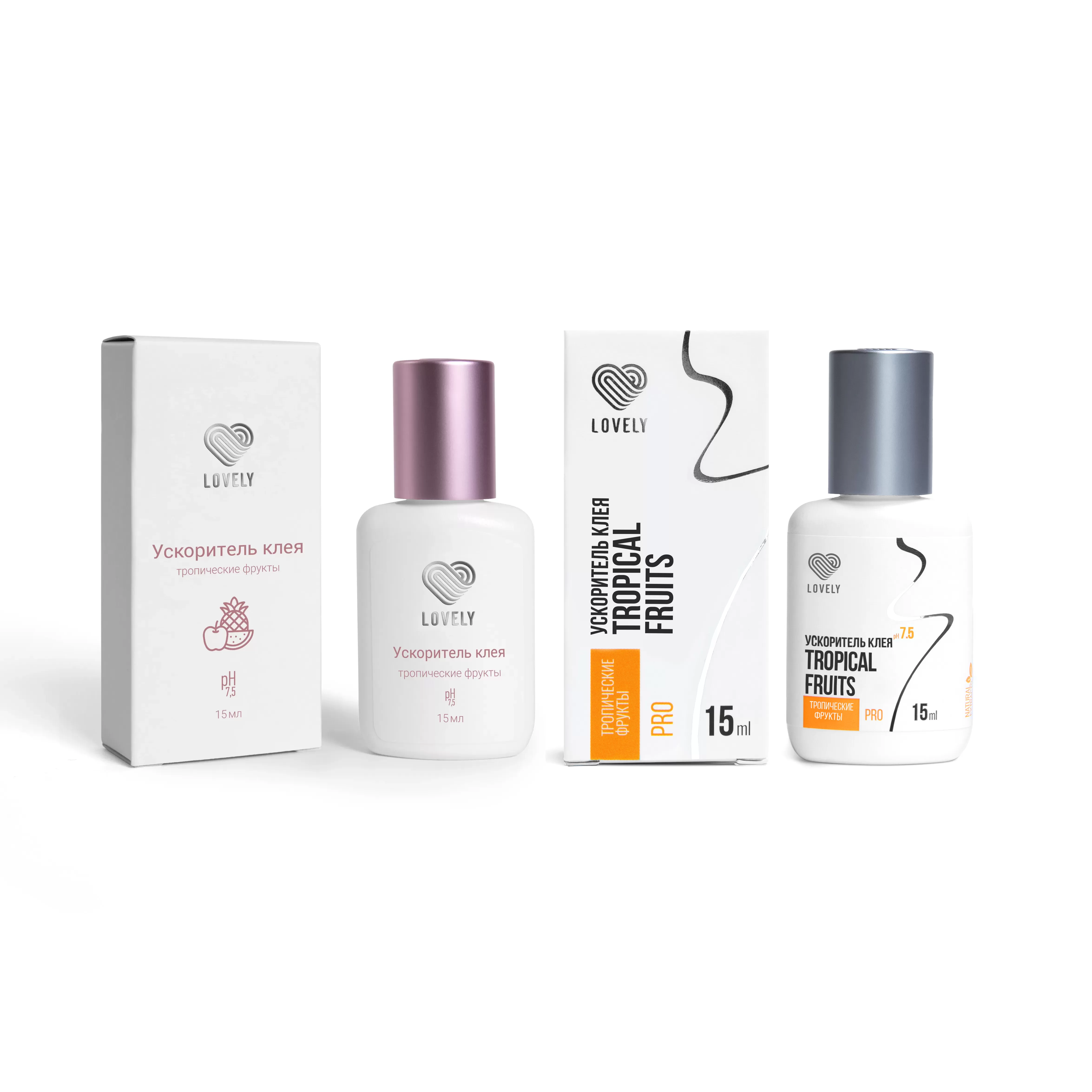 Lovely Ускоритель клея с ароматом тропических фруктов, 15 мл