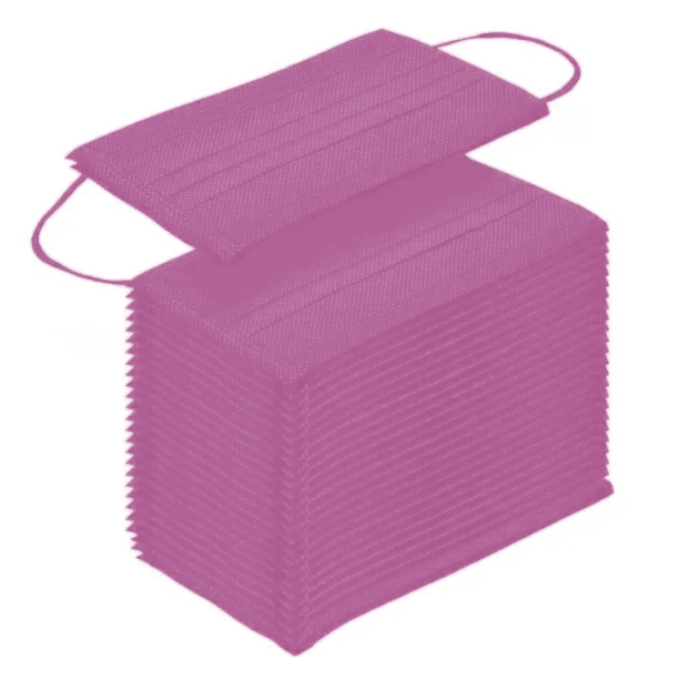 Маска гигиеническая в пакете, 50 шт Розовый