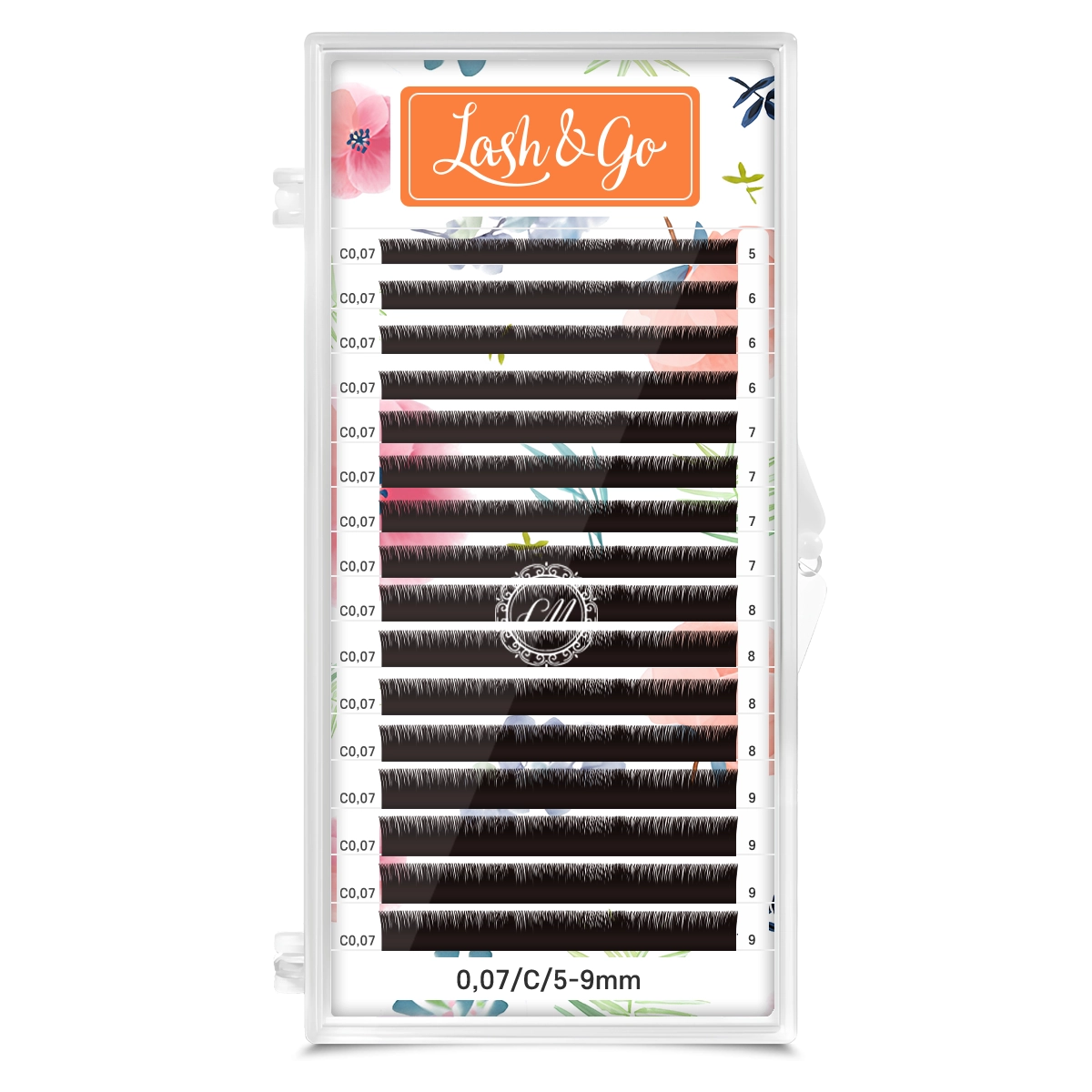 Ресницы Lash&Go Эспрессо C 0.07 5-9 мм, 16 линий коричневые