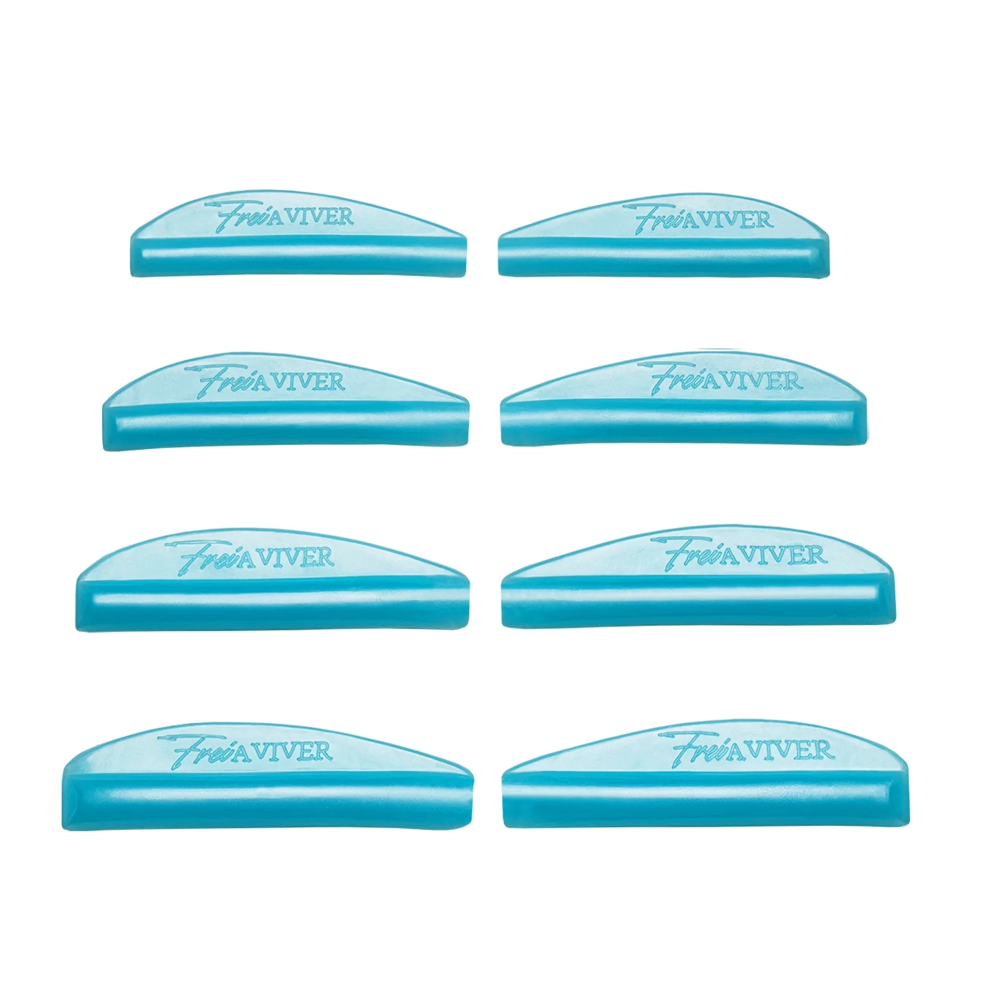 FreiAVIVER Набор силиконовых валиков с округлым эффектом глянцевые, 4 пары Голубой