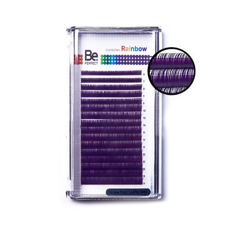 Be Perfect Ресницы Rainbow Фиолетовые (Purple) - MIX, 16 линий