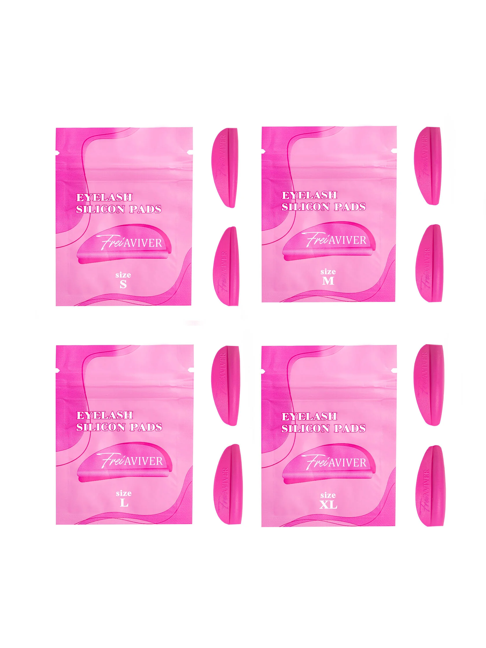 FreiAVIVER Набор силиконовых валиков с округлым эффектом (матовые), 4 пары