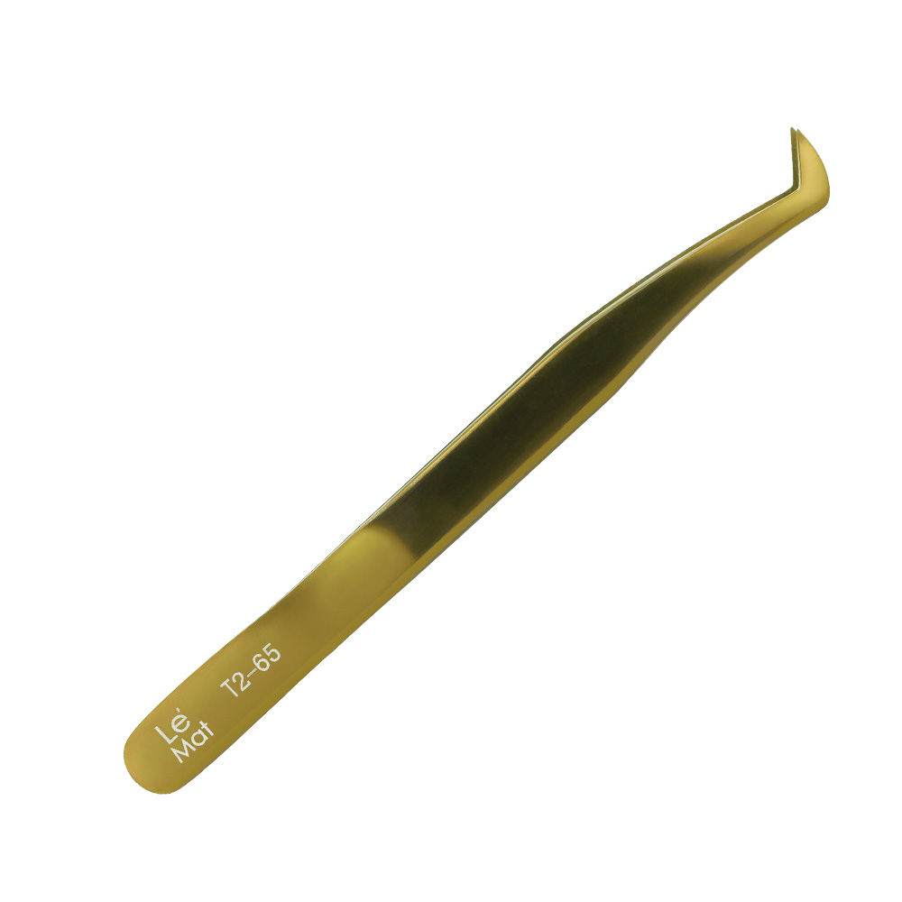 Le Maitre Пинцет профессиональный Expert T2-65 Золотой