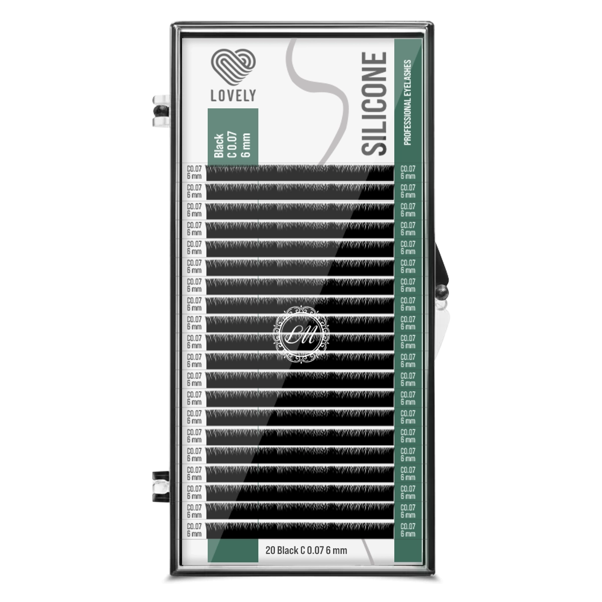 Lovely Ресницы черные Silicone - 20 линий