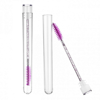 Щеточка в колбе для ресниц и бровей одноразовая