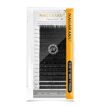 Nagaraku Ресницы черные - 16 линий, MIX