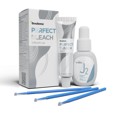BrowXenna Профессиональный набор средств для осветления волосков Perfect Bleach