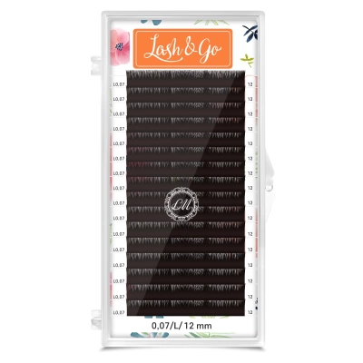 Ресницы Lash&Go Эспрессо L 0.07 12 мм, 16 линий коричневые