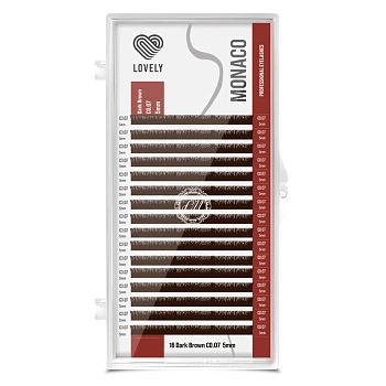 Lovely Ресницы темно-коричневые Monaco - 16 линий