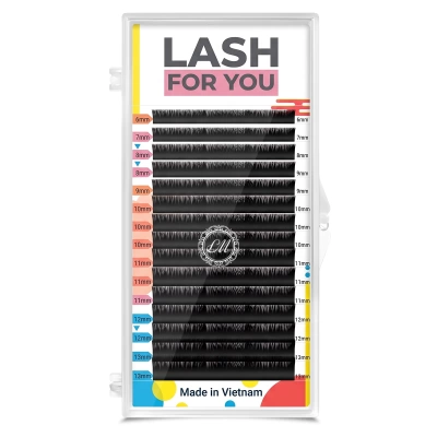 Lash For You Ресницы черные - 16 линий, MIX
