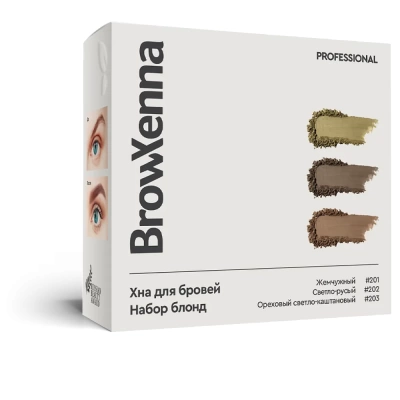 BrowXenna Набор Блонд хна для бровей