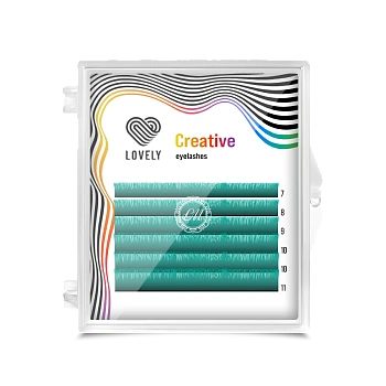 Lovely Ресницы изумрудные (emerald) MINI - 6 линий, MIX